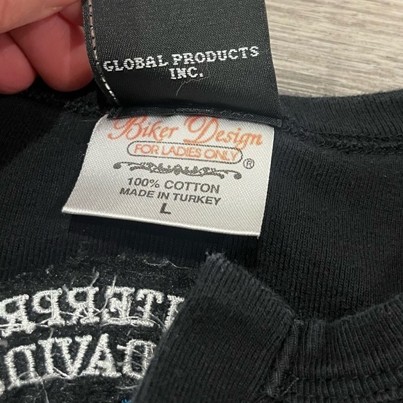 Harley-Davidson Y2K Baby Tee Cardigan Shirt - Picture 3 of 6